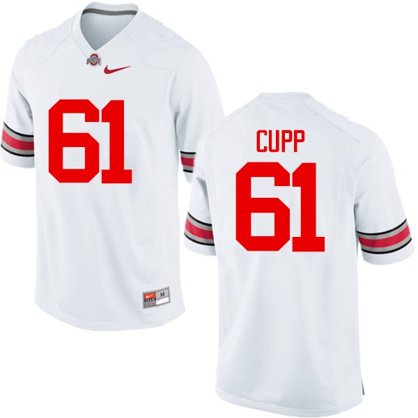 Ohio State Buckeyes #61 Gavin Cupp Men Football Jersey White OSU60169